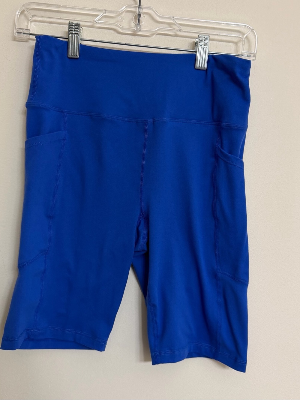 LuLaRoe Royal Blue High-Waist Bike Shorts with Side Pockets